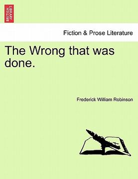 portada the wrong that was done. (in English)