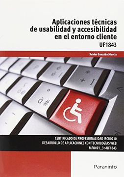 portada Aplicaciones Técnicas De Usabilidad Y Accesibilidad En El Entorno Cliente (Cp - Certificado Profesionalidad)