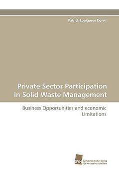 portada private sector participation in solid waste management (en Inglés)