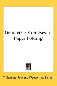 portada geometric exercises in paper folding (in English)