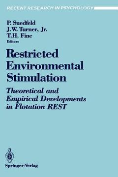portada restricted environmental stimulation: theoretical and empirical developments in flotation rest (en Inglés)