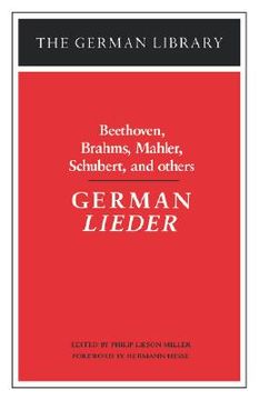 portada german lieder: beethoven, brahms, mahler, schubert, and others (en Inglés)