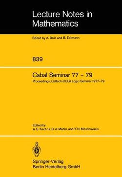 portada cabal seminar 77-79: proceedings. caltech-ucla logic seminar 1977-79 (in English)