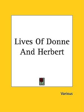 portada lives of donne and herbert (en Inglés)