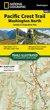 portada Pacific Crest Trail: Washington North map [Canada to Snoqualmie Pass] (National Geographic Topographic map Guide, 1002) (en Inglés)