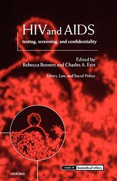 portada Hiv and Aids: Testing, Screening, and Confidentiality (Issues in Biomedical Ethics) (en Inglés)
