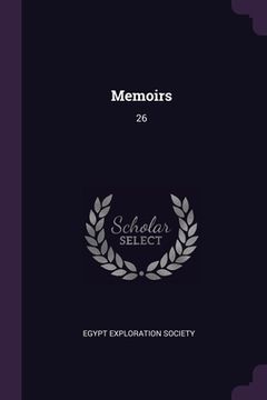 portada Memoirs: 26 (en Inglés)