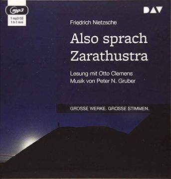 portada Also Sprach Zarathustra: Lesung mit Otto Clemens. Musik Peter n. Gruber (1 Mp3-Cd) (en Alemán)