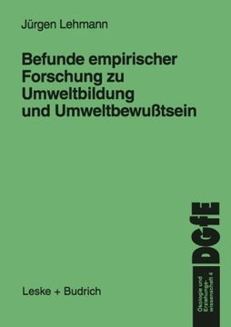 portada Befunde empirischer Forschung zu Umweltbildung und Umweltbewußtsein (Ökologie und Erziehungswissenschaft) (German Edition)