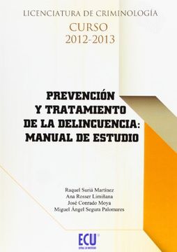 portada Prevención y Tratamiento de la Delincuencia: Manual de Estudio (Ecu) (in Spanish)