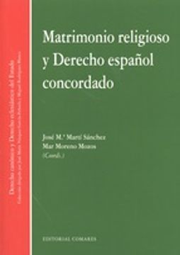 portada Matrimonio religioso y Derecho español concordado