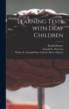 portada Learning Tests With Deaf Children (en Inglés)