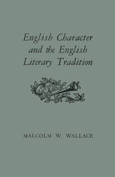 portada English Character and the English Literary Tradition (in English)