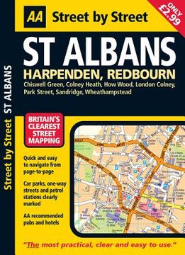 portada Aa Street by Street: St Albans: Harpenden, Redbourn (en Inglés)