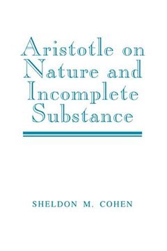 portada Aristotle on Nature and Incomplete Substance (in English)