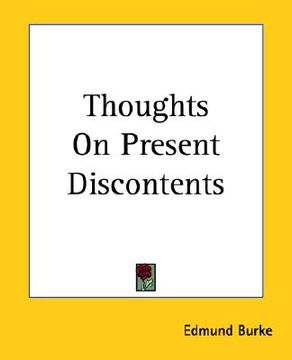 portada thoughts on present discontents (en Inglés)