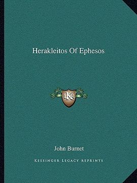 portada herakleitos of ephesos (en Inglés)