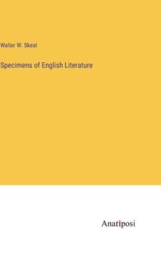 portada Specimens of English Literature (en Inglés)