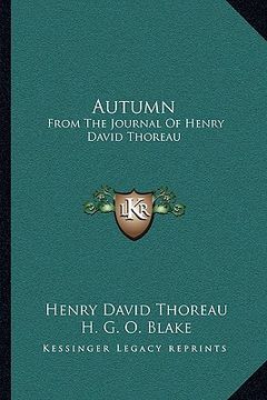 portada autumn: from the journal of henry david thoreau (in English)