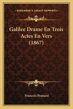 portada Galilee Drame En Trois Actes En Vers (1867) (in French)