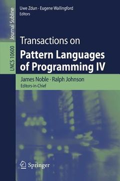 portada Transactions on Pattern Languages of Programming IV (in English)