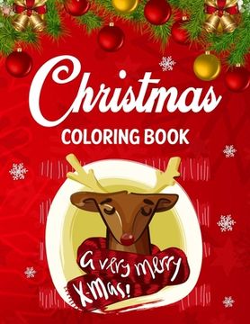portada Christmas coloring book: Adult christmas coloring book for stress relief & relaxation. (en Inglés)