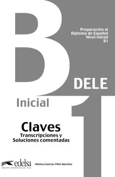 portada Preparación al Dele b1 - Libro de Claves (Ed. 2013) (Preparación al Dele - Jóvenes y Adultos - Preparación al Dele - Nivel b1)