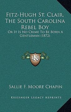 portada fitz-hugh st. clair, the south carolina rebel boy: or it is no crime to be born a gentleman (1872) (in English)