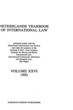 portada netherlands yearbook of international law, 1995, vol xxvi (in English)