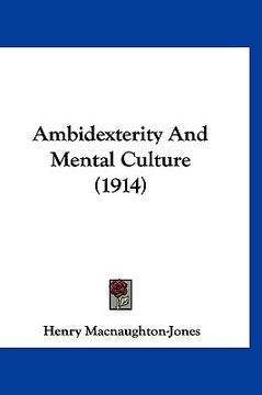 portada ambidexterity and mental culture (1914)