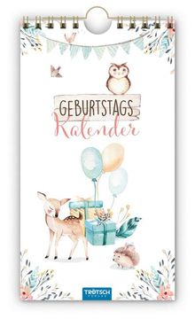 portada Trötsch Geburtstagskalender Waldfreunde: Jahresunabhängiger Immerwährender Wandkalender (en Alemán)