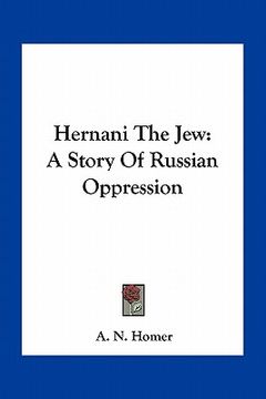 portada hernani the jew: a story of russian oppression (in English)