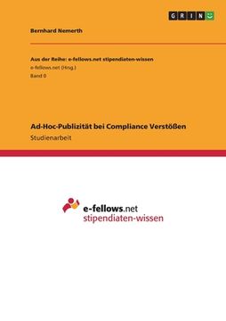 portada Ad-Hoc-Publizität bei Compliance Verstößen (en Alemán)