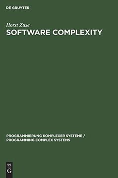 portada Software Complexity: Measures and Methods (en Inglés)
