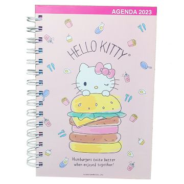 portada Agenda 2023 Tamaño a5 Hamburger Hello Kitty