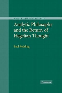 portada Analytic Philosophy and the Return of Hegelian Thought Paperback (Modern European Philosophy) (en Inglés)