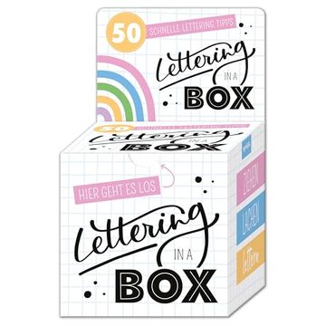 portada Lettering in a box - 50 Schnelle Letteringtipps - Ziehen Lachen Lettern (en Alemán)