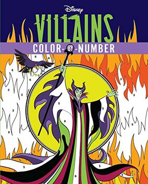 portada Disney Villains Color-By-Number (en Inglés)