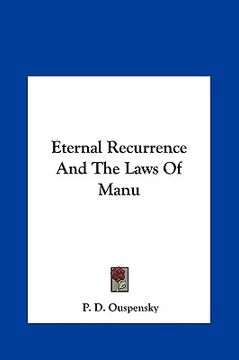 portada eternal recurrence and the laws of manu (in English)