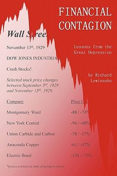 portada financial contagion: lessons from the great depression (en Inglés)