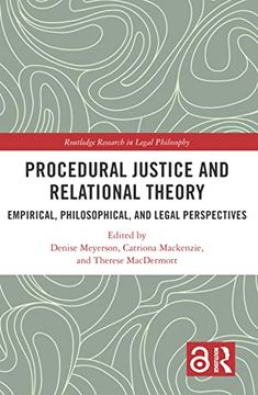 portada Procedural Justice and Relational Theory: Empirical, Philosophical, and Legal Perspectives (Routledge Research in Legal Philosophy) (in English)