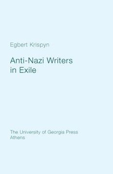 portada anti-nazi writers in exile (en Inglés)