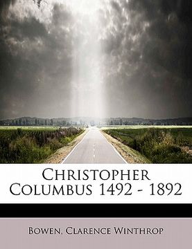 portada christopher columbus 1492 - 1892 (en Inglés)