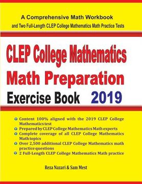 portada CLEP College Mathematics Math Preparation Exercise Book: A Comprehensive Math Workbook and Two Full-Length CLEP College Mathematics Math Practice Test (en Inglés)