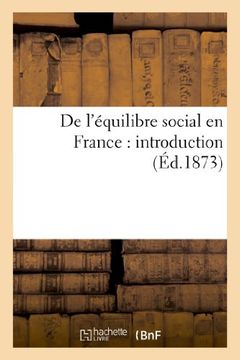 portada de L'Equilibre Social En France: Introduction (Sciences Sociales)