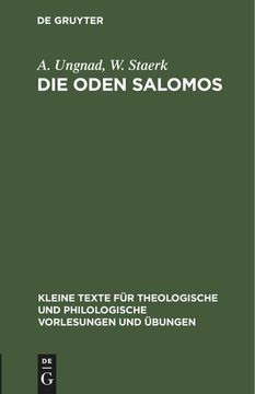 portada Die Oden Salomos (en Alemán)