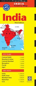 portada India Travel map Third Edition (Periplus Travel Maps Country Map) (en Inglés)