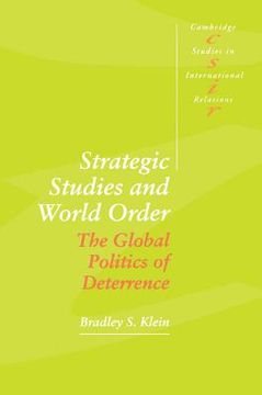 portada Strategic Studies and World Order Paperback: The Global Politics of Deterrence (Cambridge Studies in International Relations) (en Inglés)