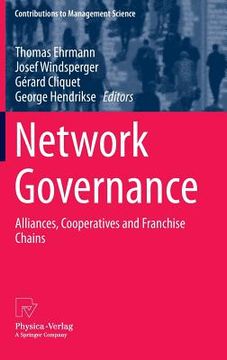 portada network governance: alliances, cooperatives and franchise chains (en Inglés)