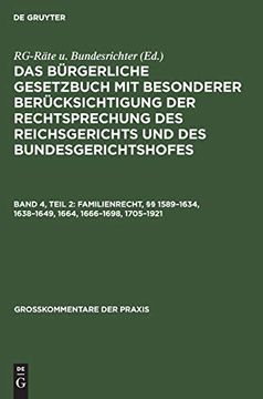 portada Familienrecht, §§ 1589-1634, 1638-1649, 1664, 1666-1698, 1705-1921 (en Alemán)